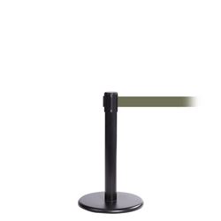 QueuePro 250 Mini, Black, Barrier with 11' Olive Green Belt