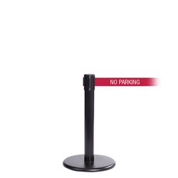 QueuePro 250 Mini, Black, Barrier with 11' NO PARKING Belt