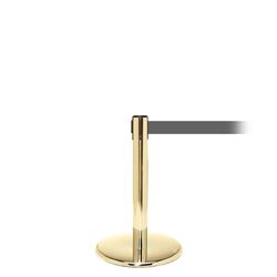 QueuePro 250 Mini, Polished Brass, Barrier with 11' Gray Belt