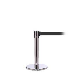 QueuePro 250 Mini, Polished Stainless, Barrier with 11' Dark Gray Belt