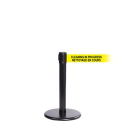 QueuePro 250 Mini Xtra, Black, Barrier with 3" wide 11' NETTOYAGE EN COURS Belt