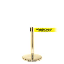 QueuePro 250 Mini Xtra, Polished Brass, Barrier with 3" wide 11' LIMPIEZA EN CURSO Belt
