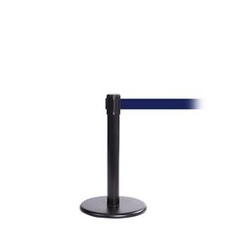 QueuePro 300 Mini, Black, Barrier with 16' Navy Blue Belt