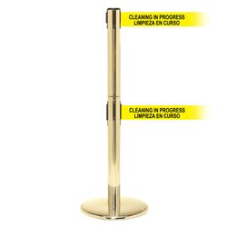 QueuePro 250 Twin Xtra, Polished Brass, Barrier with double 3" wide 11' LIMPIEZA EN CURSO Belt