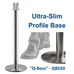 Ultra-Slim Profile Rope Post - Stainless Steel - "Q-Boss" QB550