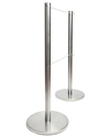 "Q-Cord" Museum Barrier with Retractable 7' Cord, Stainless Steel, 39" H