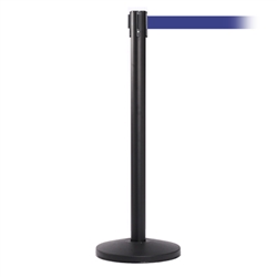 QueueMaster 550, Black, Barrier with 11' Blue Belt