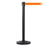 QueueMaster 550, Black, Barrier with 11' Orange Belt