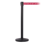 QueueMaster 550, Black, Barrier with 11' CAUTION-DO NOT ENTER - RED Belt