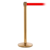 QueueMaster 550, Polished Brass, Barrier with 8.5' Red Belt