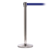 QueueMaster 550, Polished Stainless, Barrier with 8.5' Blue Belt
