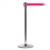 QueueMaster 550, Polished Stainless, Barrier with 11' Fluorescent Pink Belt