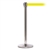 QueueMaster 550, Polished Stainless, Barrier with 11' Fluorescent Yellow Belt