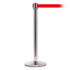 QueueMaster 550, Polished Stainless, Barrier with 8.5' Red Belt