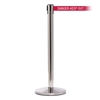 QueueMaster 550, Polished Stainless, Barrier with 11' DANGER-KEEP OUT - RED Belt