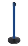 QueueWay-PLUS Tension Belt Stanchion, Blue Post, 10' ft. Belt