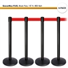 Kit: 4 QueueWay-PLUS Stantions, Black Post, 10' ft. Red Belt