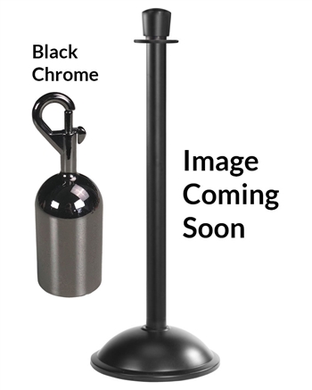 Premium Rope Stanchion - BLACK CHROME - QU7710