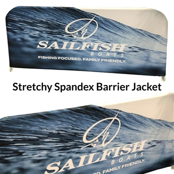 Barricade Covers & Barrier Jackets, Stretchy Spandex 6-8' ft. (Digitally Printed)