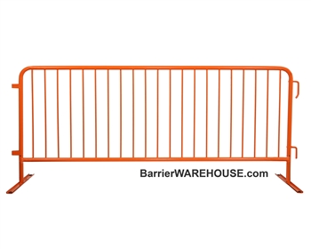 Crowd Control Steel Barricade - Orange