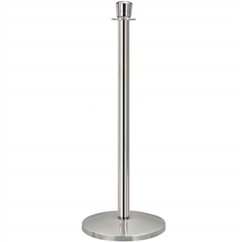 QueueWay Classic Rope Stanchion, Polished Stainless