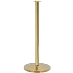 QueueWay Contemporary Rope Stanchion, Polished Brass Effect