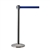 QueueWay Retractable Belt Stanchion,  Satin Stainless Post, BLUE 7.5' ft. Belt