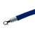 QueueWay Blue Velour Rope, 6' ft., Polished Chrome Ends