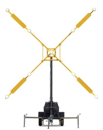 Lighted X Runway Closure Marker
