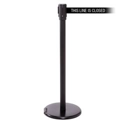 RollerPro 200, Black, Barrier with 11' THIS LINE IS CLOSED Belt