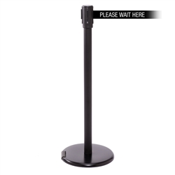 RollerPro 200, Black, Barrier with 11' PLEASE WAIT HERE Belt