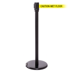 RollerPro 200, Black, Barrier with 11' CAUTION-WET FLOOR Belt