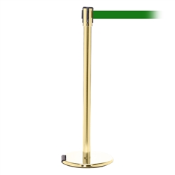 RollerPro 200, Polished Brass, Barrier with 11' Green Belt