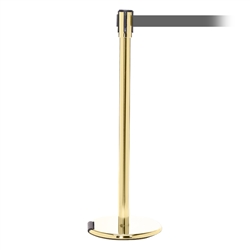 RollerPro 200, Polished Brass, Barrier with 11' Gray Belt