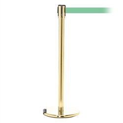 RollerPro 200, Polished Brass, Barrier with 11' Light Green Belt