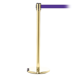 RollerPro 200, Polished Brass, Barrier with 11' Purple Belt
