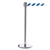 RollerPro 200, Polished Chrome, Barrier with 11' Blue/White Diagonal Belt
