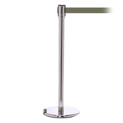 RollerPro 200, Polished Chrome, Barrier with 11' Olive Green Belt