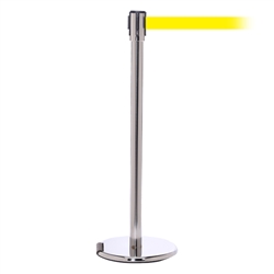 RollerPro 200, Polished Chrome, Barrier with 11' Yellow Belt