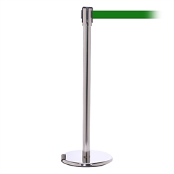 RollerPro 200, Polished Stainless, Barrier with 11' Green Belt