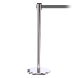 RollerPro 200, Polished Stainless, Barrier with 11' Gray Belt