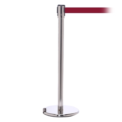 RollerPro 200, Polished Stainless, Barrier with 11' Maroon Belt