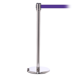 RollerPro 200, Polished Stainless, Barrier with 11' Purple Belt