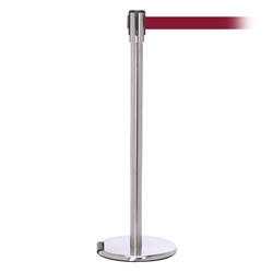 RollerPro 200, Satin Chrome, Barrier with 11' Maroon Belt