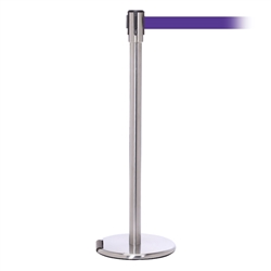 RollerPro 200, Satin Chrome, Barrier with 11' Purple Belt