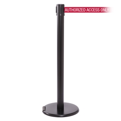 RollerPro 250, Black, Barrier with 11' AUTHORIZED ACCESS ONLY - RED Belt