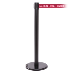 RollerPro 250, Black, Barrier with 11' CAUTION-DO NOT ENTER - RED Belt