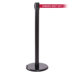 RollerPro 250, Black, Barrier with 11' DANGER-KEEP OUT - RED Belt