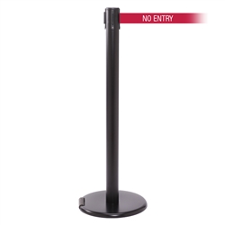 RollerPro 250, Black, Barrier with 11' NO ENTRY Belt
