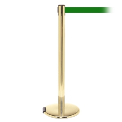 RollerPro 250, Polished Brass, Barrier with 11' Green Belt